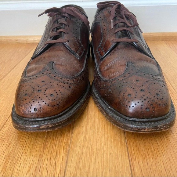 Vtg Johnston & Murphy Wingtip Oxfords Men’s Size 10 Brown Dress Formal Career main image 8